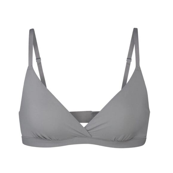 Skims Fits Everybody Crossover Bralette Grey XXS NWT - Picture 1 of 10
